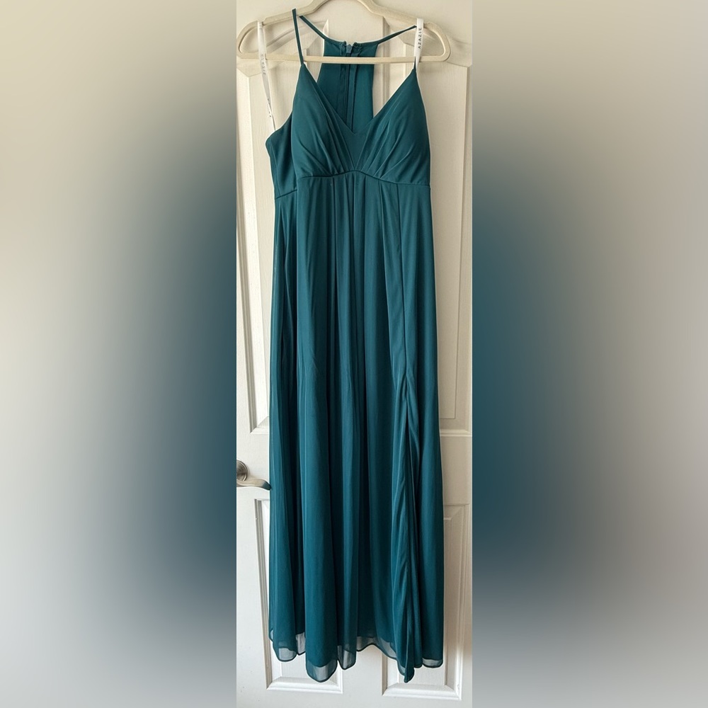 Azazie Teal A-Line Maternity Bridesmaid Dress